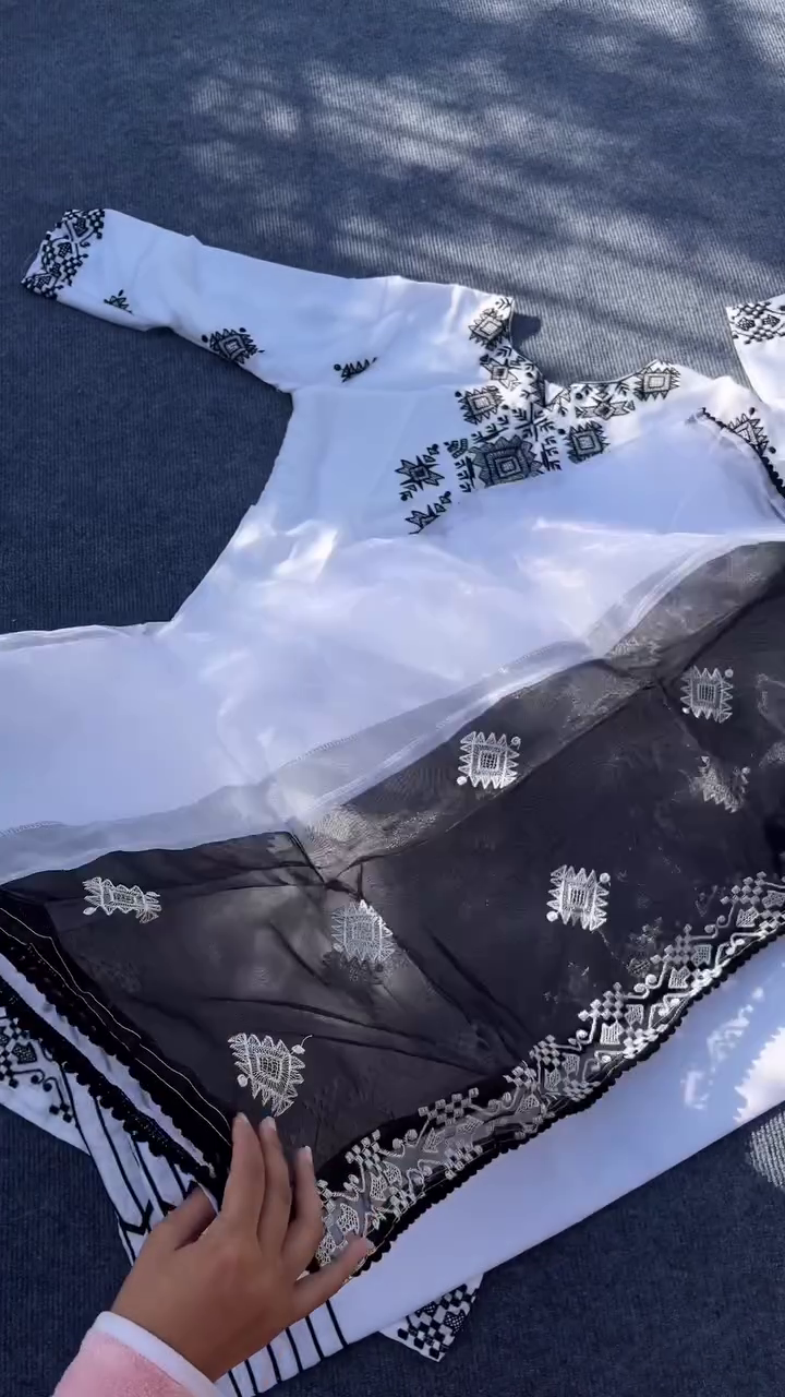 Embroidered Cotton Kurta Set with Contrast Dupatta 🌸