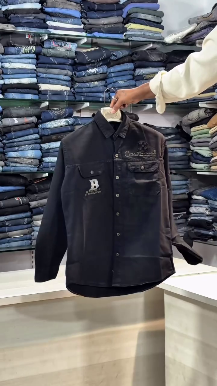 Men’s Light Blue Casual Denim Shirt