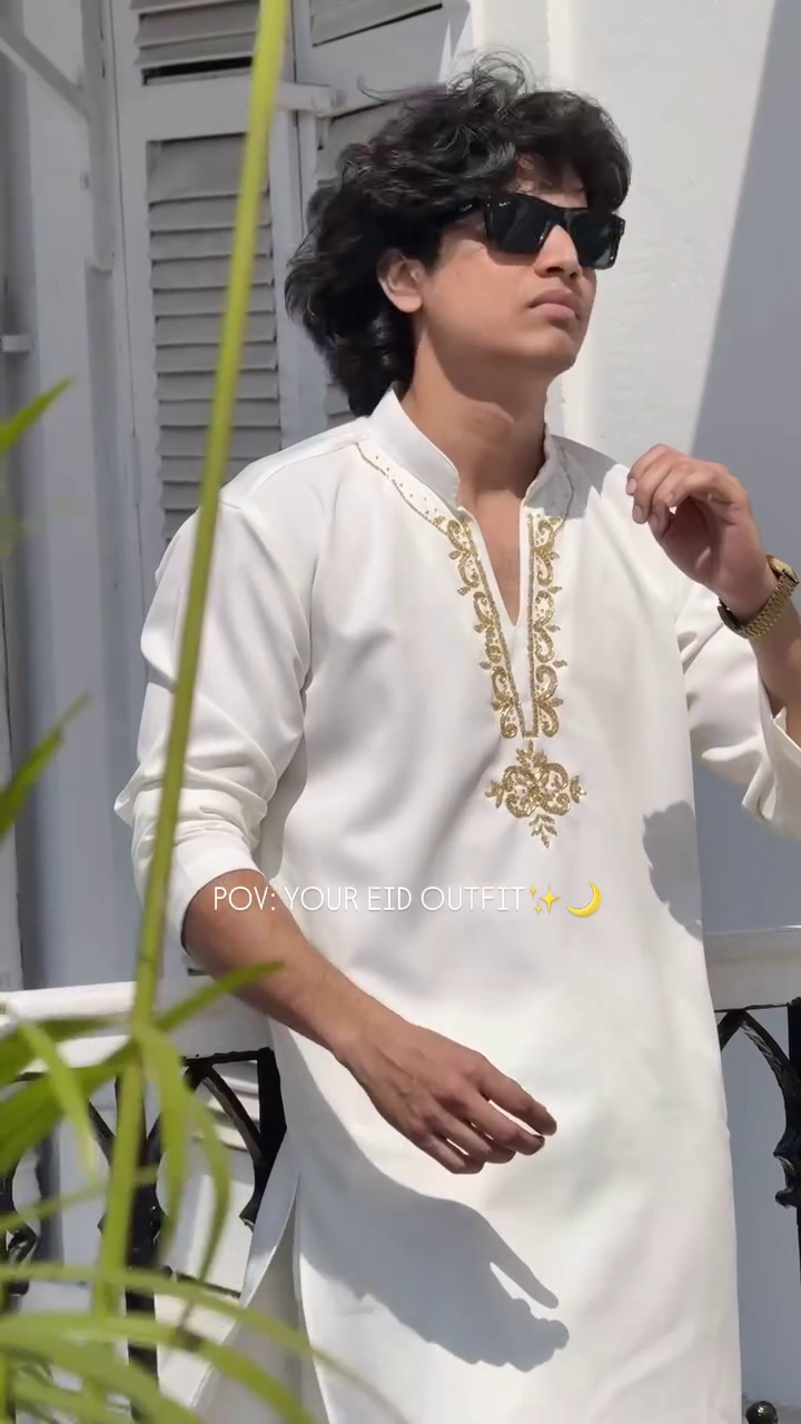Ivory Embroidered Kurta