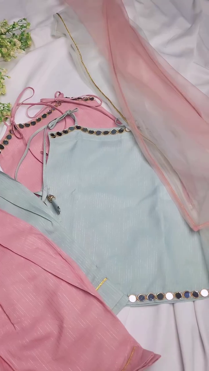 Mirror Work Sleeveless Kurti