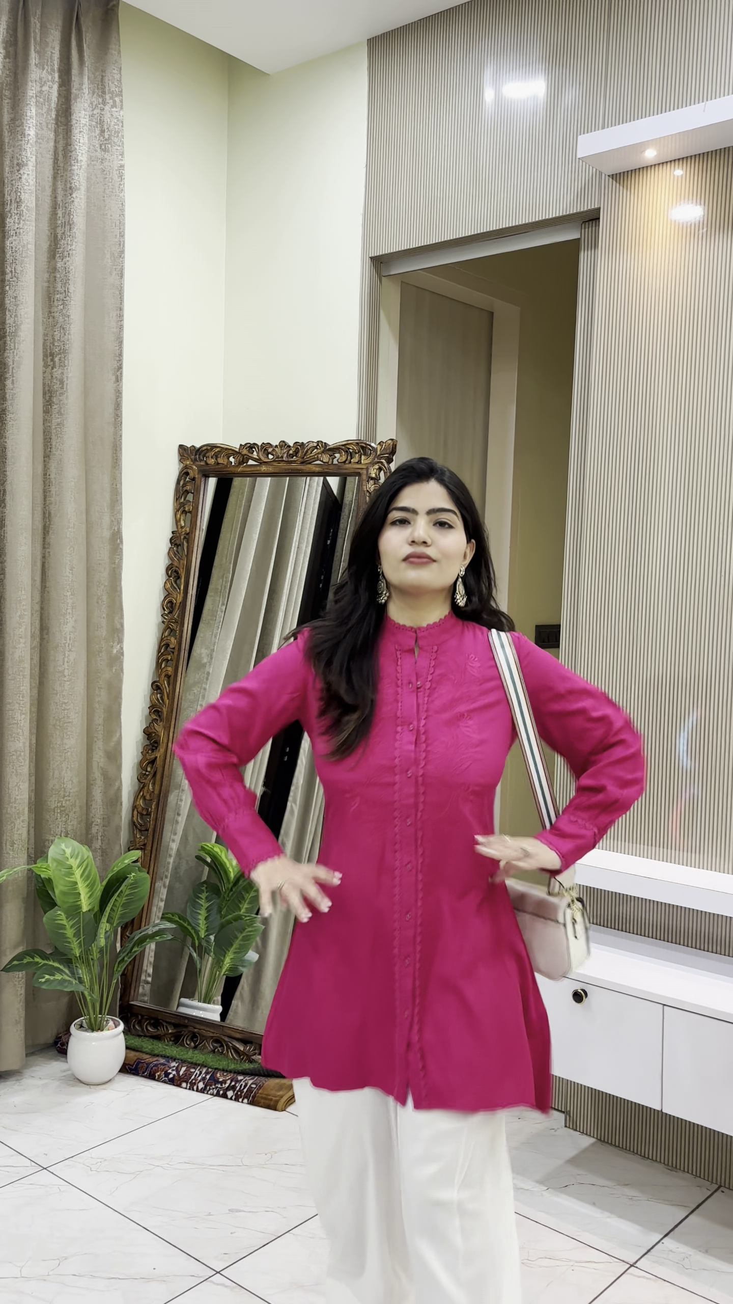 Elegant Noir Kurta Set with Printed Dupatta