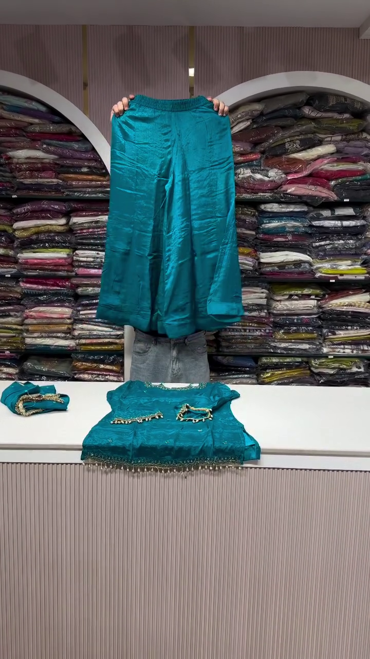 Royal Teal Ethnic Suit Set