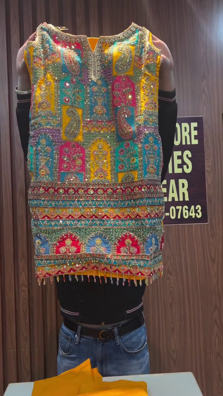 Royal Multicolor Embroidered Festive Kurti